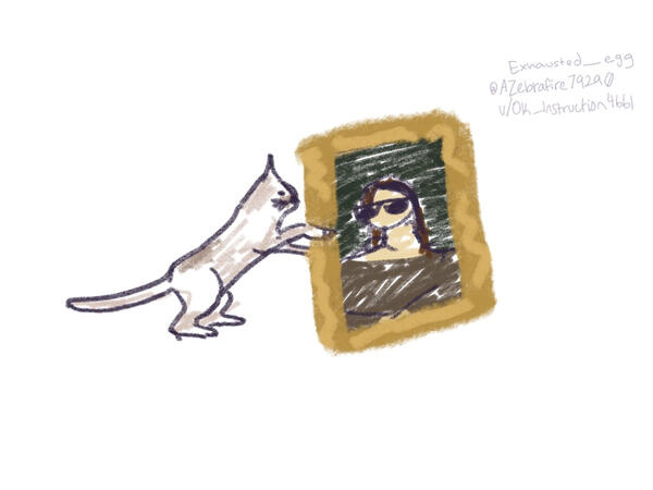 Goose steals the Mona Lisa Goose steals the Mona Lisa
